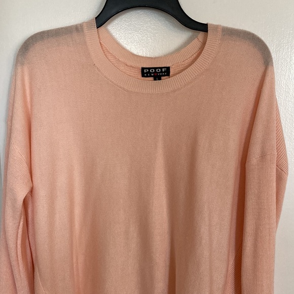 Poof peach color sweater, Size L - Picture 2 of 9